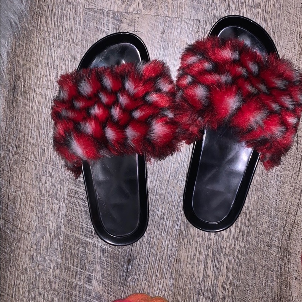 Fluffy Red Slides